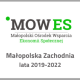 grafika z logotypem Małopolskiego Ośrodka Wsparcia Ekonomii Społecznej i tekstem Małopolska Zachodnia lata 2019-2022