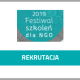Grafika z logo 2019 Festiwal szkoleń dla NGO i tekstem rekrutacja