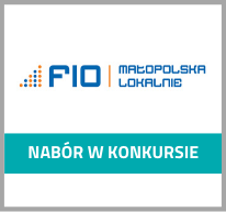 Grafika z logotypem FIO Małopolska Lokalnie i tekstem nabór w konkursie