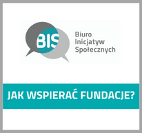 Grafika z logo Fundacji Biuro Inicjatyw Społecznych i tekstem: jak wspierać fundacje