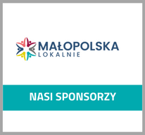 Grafika z logo Małopolska Lokalnie i tekstem nasi sponsorzy