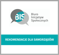 Grafika z logo Fundacji BIS i tekstem Rekomendacje dla samorządów