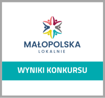 Grafika z logo projektu Małopolska lokalnie i tekstem wyniki konkursu